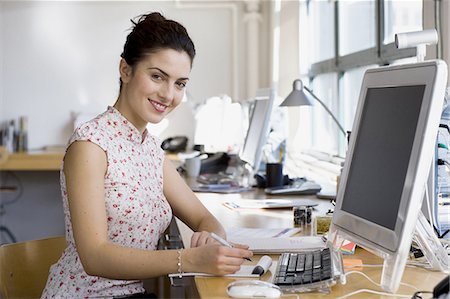 executive office profile - Businesswoman working Stock Photo - Premium Royalty-Free, Code: 640-03255996