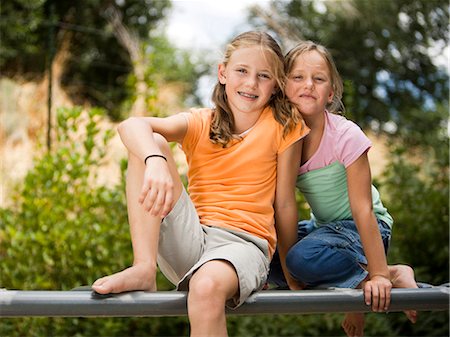 simsearch:640-03263432,k - Two girls outside with braces Stock Photo - Premium Royalty-Free, Code: 640-03259351