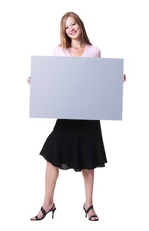 simsearch:640-03259938,k - Teenage girl with blank sign Stock Photo - Premium Royalty-Free, Code: 640-03259874
