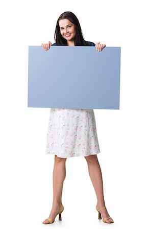 simsearch:640-03259938,k - Teenage girl with blank sign Stock Photo - Premium Royalty-Free, Code: 640-03259934