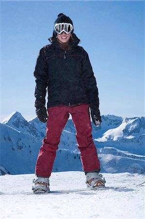 simsearch:640-03264331,k - Female snowboarder Stock Photo - Premium Royalty-Free, Code: 640-03264236