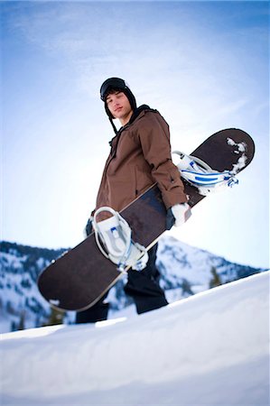 simsearch:640-03264331,k - Male snowboarder Stock Photo - Premium Royalty-Free, Code: 640-03264332