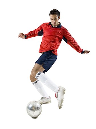 simsearch:640-03256208,k - Pleine forme ballon de soccer player Photographie de stock - Premium Libres de Droits, Code: 640-03264983