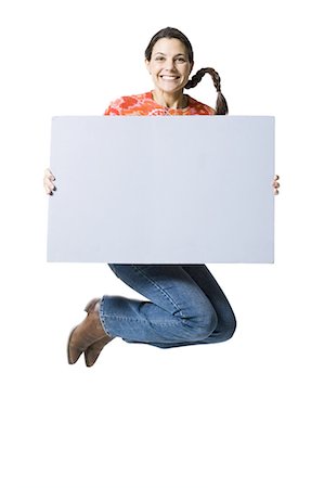 simsearch:640-03265333,k - Woman holding a blank sign Stock Photo - Premium Royalty-Free, Code: 640-03265296