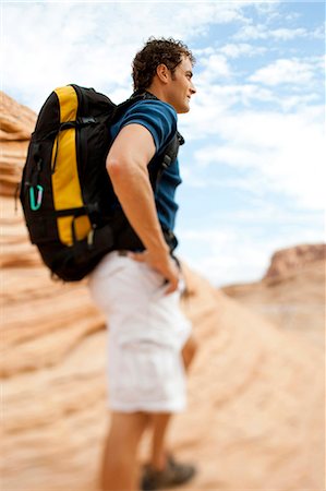 Man with backpack Stock Photo - Premium Royalty-Free, Code: 640-03260204