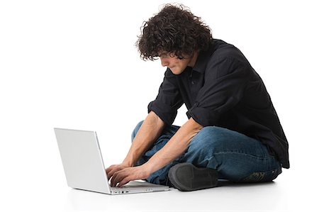 simsearch:640-03260747,k - Portrait of man with laptop Stock Photo - Premium Royalty-Free, Code: 640-03260750