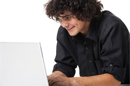 simsearch:640-03260747,k - Portrait of man with laptop Stock Photo - Premium Royalty-Free, Code: 640-03260752