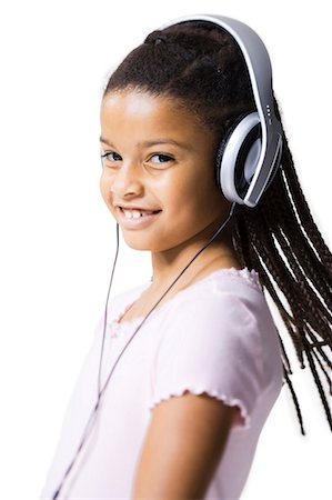 Girl with headphones Stock Photo - Premium Royalty-Free, Code: 640-03260955