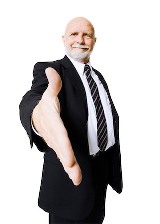 simsearch:640-01366162,k - Portrait of businessman with outstretched hand Foto de stock - Sin royalties Premium, Código: 640-03261079