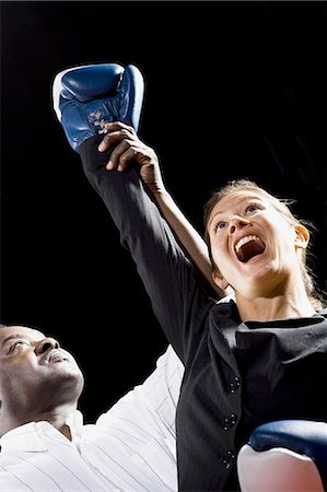 Businesswomen boxing Stock Photo - Premium Royalty-Free, Code: 640-03263516