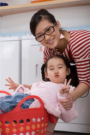 frolicking - mother and daughter Stock Photo - Premium Royalty-Free, Code: 642-02033648