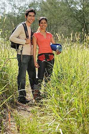 simsearch:625-00801301,k - Young couple hiking in the wilderness Stock Photo - Premium Royalty-Free, Code: 655-01781585