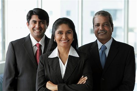 simsearch:655-03458001,k - Three Indian people dressed in business suits and smiling Stock Photo - Premium Royalty-Free, Code: 655-03457906