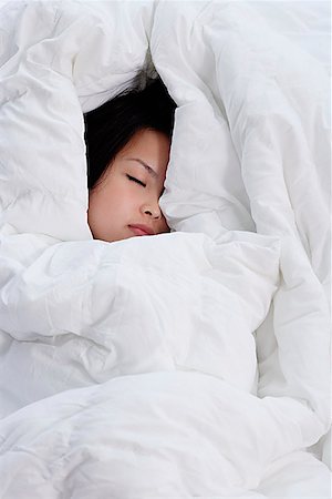 frail - Young woman covered by blanket, sleeping Stock Photo - Premium Royalty-Free, Code: 656-01773567