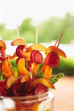 Stone Fruit Skewers Ready for the Grill Stock Photo - Premium Royalty-Free, Code: 659-06154249