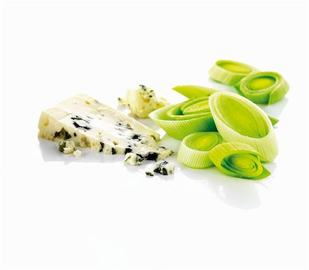 food still life - Roquefort and leek rings Stock Photo - Premium Royalty-Free, Code: 659-06154261