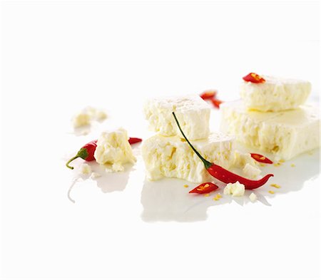 Feta and chilipeppers Stock Photo - Premium Royalty-Free, Code: 659-06154494