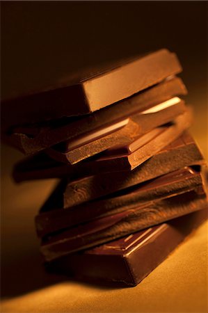 simsearch:659-06151276,k - A stack of chocolate pieces Stock Photo - Premium Royalty-Free, Code: 659-06151558