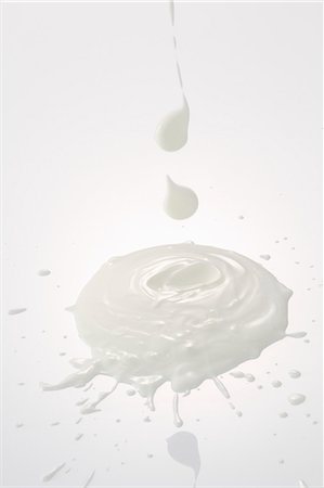 dripping silhouette - A dollop of yogurt Stock Photo - Premium Royalty-Free, Code: 659-06152079