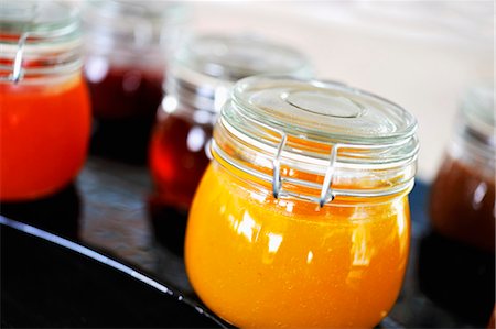 different - Different kinds of marmalade in jam jars Stock Photo - Premium Royalty-Free, Code: 659-06152827