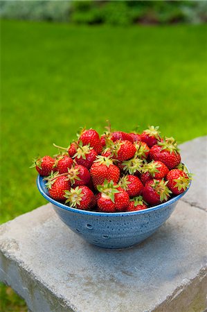 simsearch:659-06186270,k - Large Bowl of Fresh Strawberries; Outside Stock Photo - Premium Royalty-Free, Code: 659-06152852