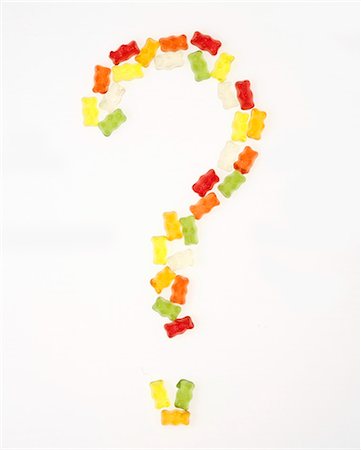question mark - Gummi bears forming a question mark Stock Photo - Premium Royalty-Free, Code: 659-06185043