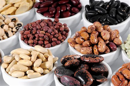 Various types of beans in bowls Stock Photo - Premium Royalty-Free, Code: 659-06185308