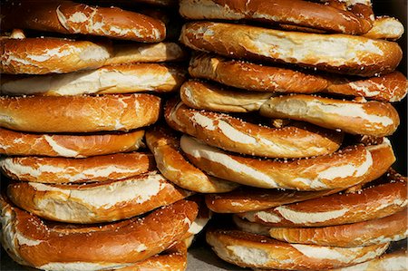 Soft pretzels, stacked Stock Photo - Premium Royalty-Free, Code: 659-06185416