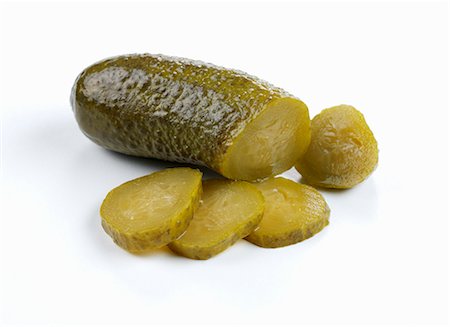 pickle - Gherkin, partly sliced Stock Photo - Premium Royalty-Free, Code: 659-06185544