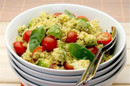 Couscous salad with avocado, tomato and feta Stock Photo - Premium Royalty-Free, Code: 659-06186625