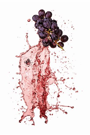 Red grapes with red wine splash Stock Photo - Premium Royalty-Free, Code: 659-06187670
