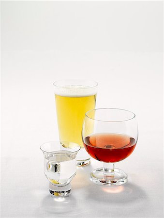 sake - Sake, rose wine and beer in glasses Stock Photo - Premium Royalty-Free, Code: 659-06188372