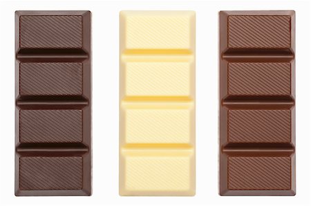 Bars of chocolate: dark, white and milk Stock Photo - Premium Royalty-Free, Code: 659-06188453