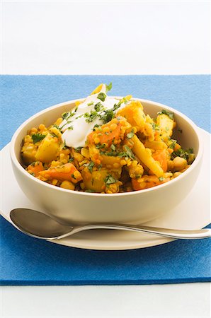 Lentil curry with sour cream Stock Photo - Premium Royalty-Free, Code: 659-06183922