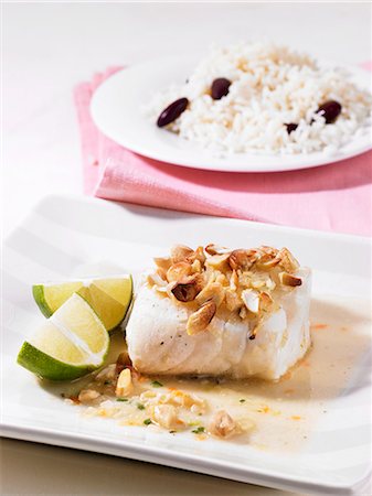 fish fillet - Cod fillet with nuts Stock Photo - Premium Royalty-Free, Code: 659-06306873