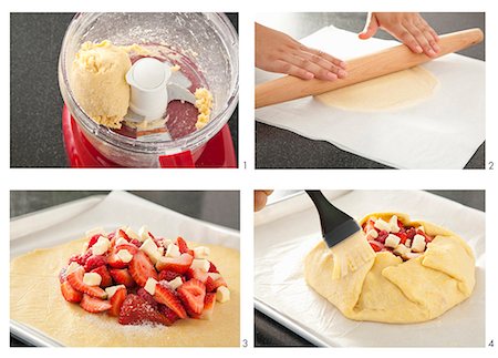 simsearch:659-06188604,k - Steps for Making a Berry Tart Stock Photo - Premium Royalty-Free, Code: 659-06307469