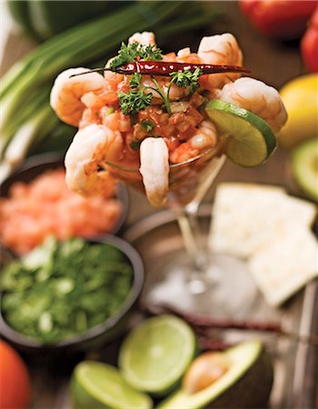 Mexican Style Shrimp Cocktail Stock Photo - Premium Royalty-Free, Code: 659-06372382