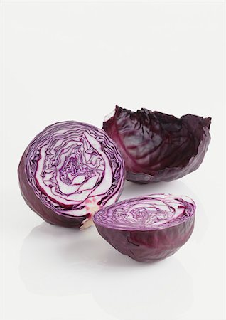 Red cabbage on a white surface Stock Photo - Premium Royalty-Free, Code: 659-06372895