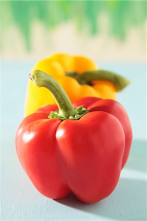 pepper - A red and yellow pepper Stock Photo - Premium Royalty-Free, Code: 659-06372989