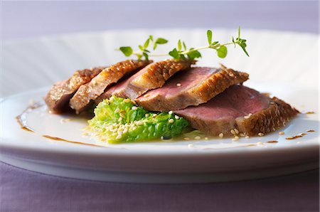 duck - Duck breast with steamed Chinese cabbage Stock Photo - Premium Royalty-Free, Code: 659-06373425