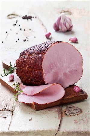 Smoked ham Stock Photo - Premium Royalty-Free, Code: 659-06373633