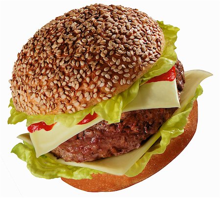 food and fast food - Cheeseburger Stock Photo - Premium Royalty-Free, Code: 659-06373851