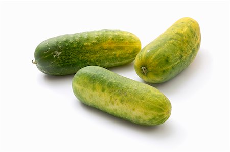 Three gherkins Stock Photo - Premium Royalty-Free, Code: 659-06495015