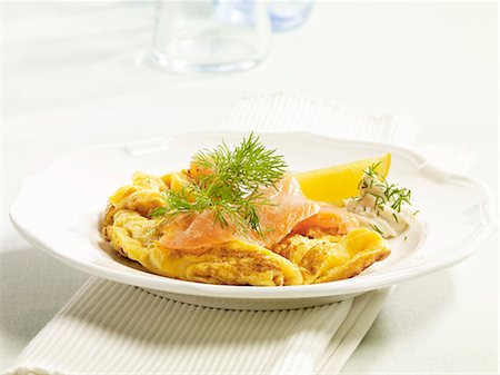 egg dish - Scrambled eggs with salmon Stock Photo - Premium Royalty-Free, Code: 659-06495044