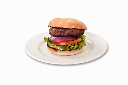 food and fast food - Classic hamburger Stock Photo - Premium Royalty-Free, Code: 659-06493988