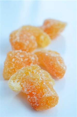 simsearch:659-06151276,k - Pile of Candied Ginger on White Background Stock Photo - Premium Royalty-Free, Code: 659-06904008