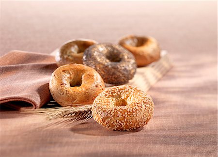Still life with assorted bagels Stock Photo - Premium Royalty-Free, Code: 659-06902421