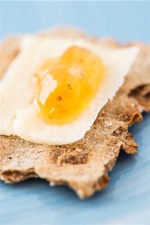 rye bread - Rye crispbread from Sweden with parmesan and apricot jam Stock Photo - Premium Royalty-Free, Code: 659-07068806