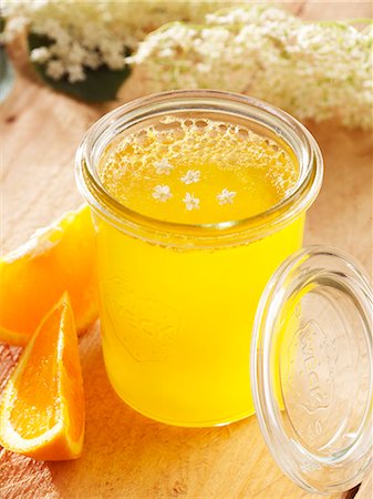 simsearch:659-06901837,k - A jar of elderflower and orange jelly Stock Photo - Premium Royalty-Free, Code: 659-07597850