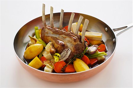 simsearch:659-06186142,k - Rack of lamb with root vegetables Stock Photo - Premium Royalty-Free, Code: 659-07597951